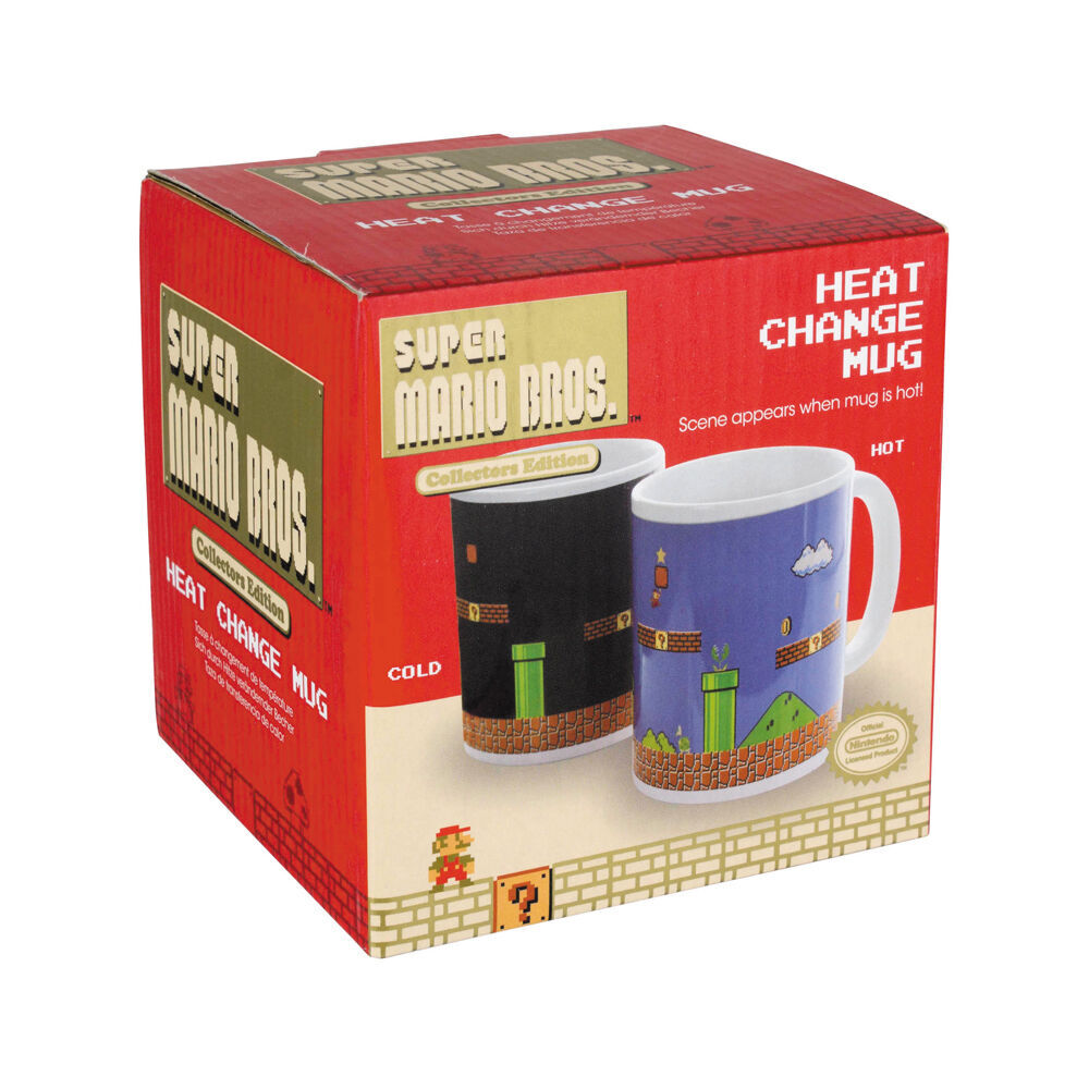 Super Mario Bros Unique Interactive Heat Colour Changing Novelty Mug 300ml (2 Pack) — image 2