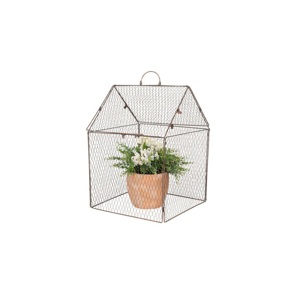 A.Fresco Cloche Wire House Outdoor Decoration 40x55cm Rust Copper — image 4