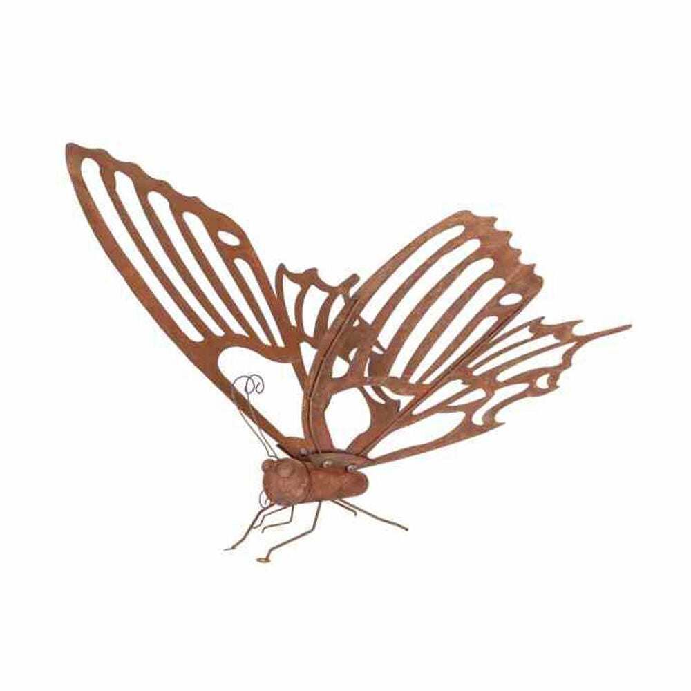 A.Fresco Large Standing Butterfly Outdoor Decoration 65x91cm Rust