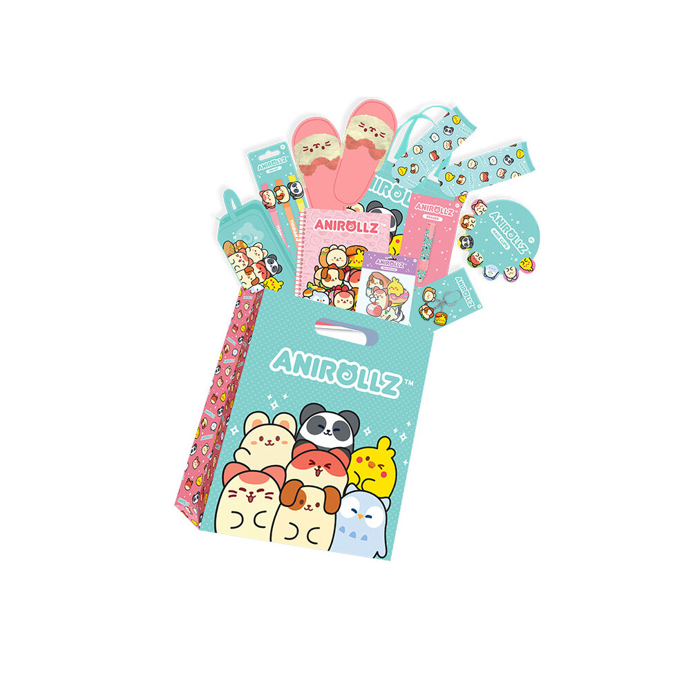 Anirollz Showbag with Cute Eraser, Slippers, Pen Set - Multi - 8y+