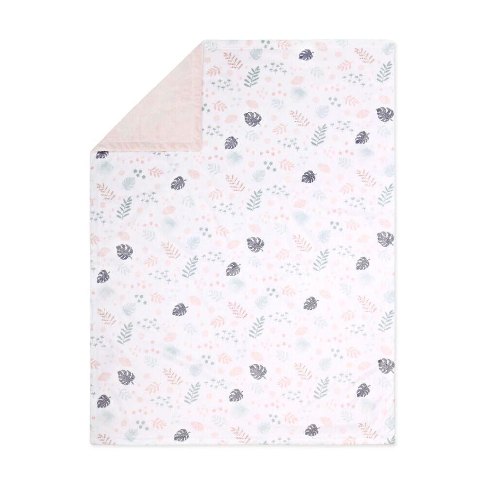 Little Haven Botanical Leaf Girl Themed Baby Cot Bedding Bundle Pink (6 Pieces) — image 3
