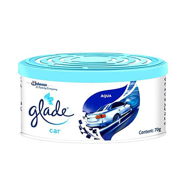 Glade Mini Gel Auto Car Aqua Air Freshener 70g Odour Eliminator Scented