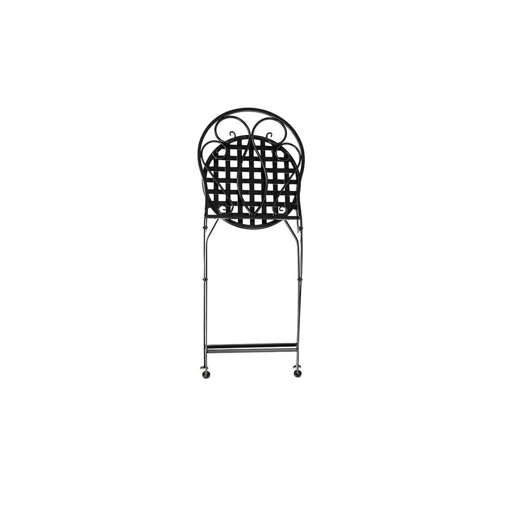 A.Fresco Coated Steel Chair With Lattice Seat Outdoor Furniture 93x50cm Black — image 3