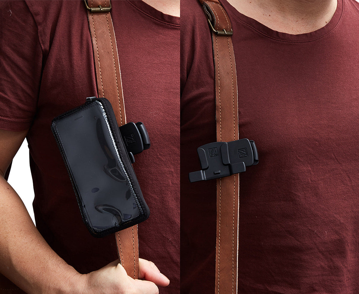 Allsop ClickGo Strap Belt Clip w/Case for 5.7" Smartphones iPhone 6/6S/7/8 BK (2 Pack) — image 3