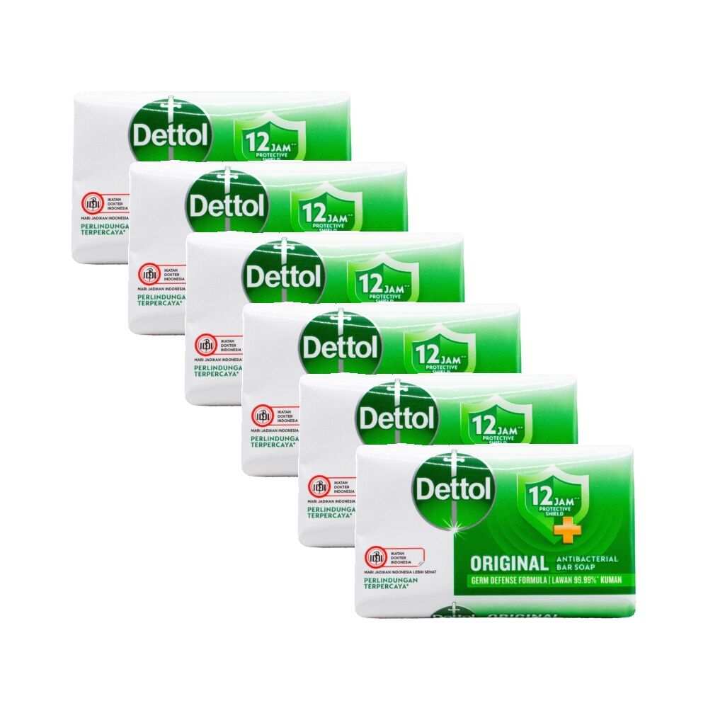 Dettol 3PK Dettol Antibacterial Soap Bar Germ Defence Formula Original Scent 100g (6 Pack)