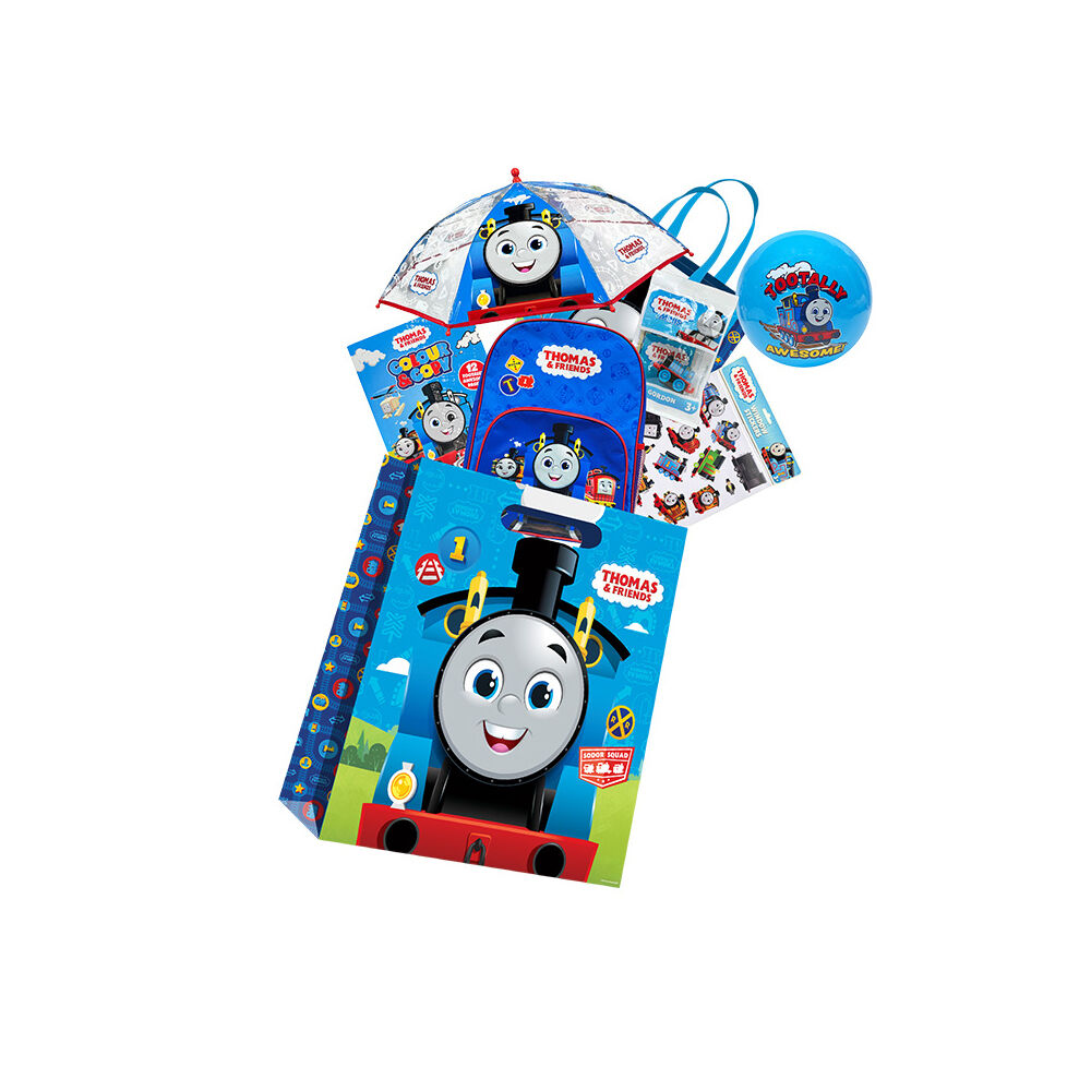 Thomas the Tank Engine Showbag with Backpack, Stickers, Ball, Train - 3y+