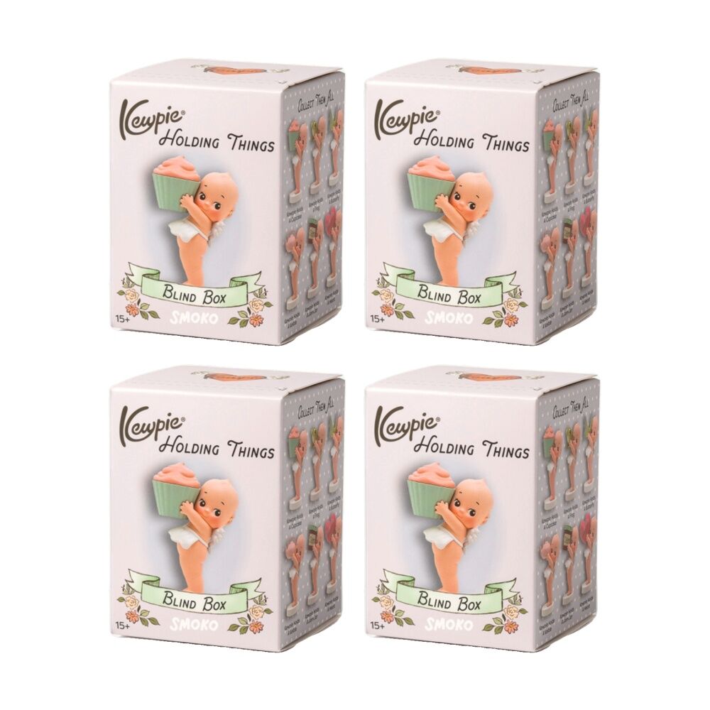 Smoko Kewpie Holding Things Blind Box Toy Collectable Figurine 15Y+ Assorted (4 Pack)