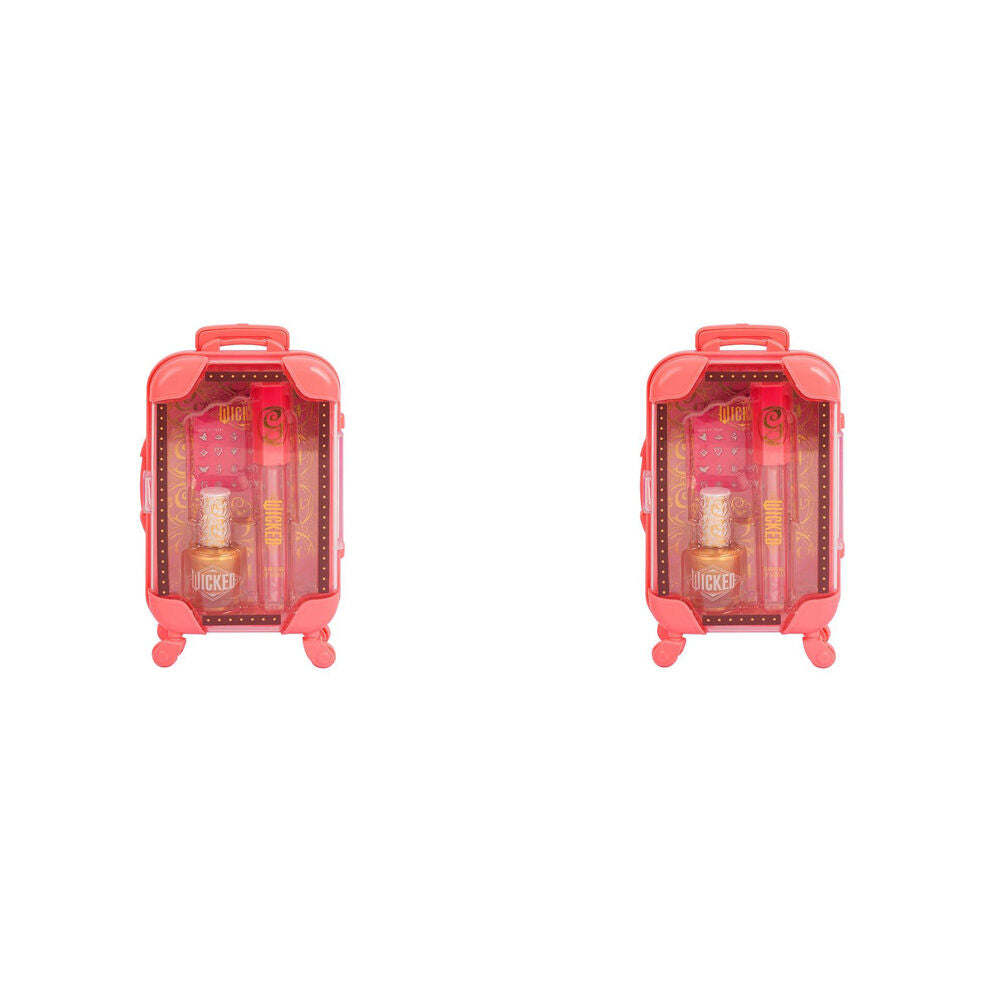 Wicked Mini Make Up Case Lip Gloss/Nail Polish/Nail Decals Kids Pink 5y+ (2 Pack)