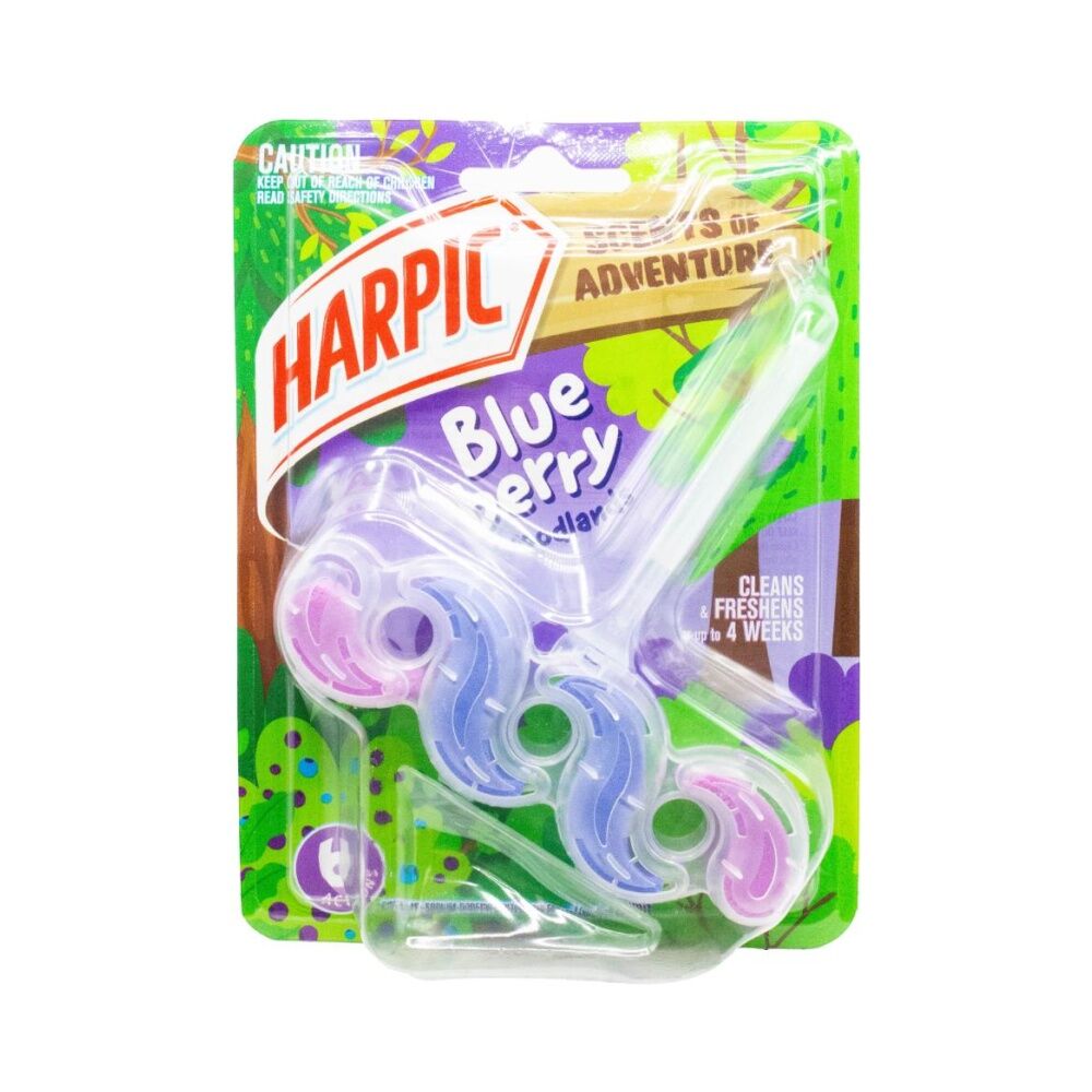 Harpic Toilet Cage Scents of Adventure Blueberry Woodlands 6 Actions Clean (6 Pack) — image 2