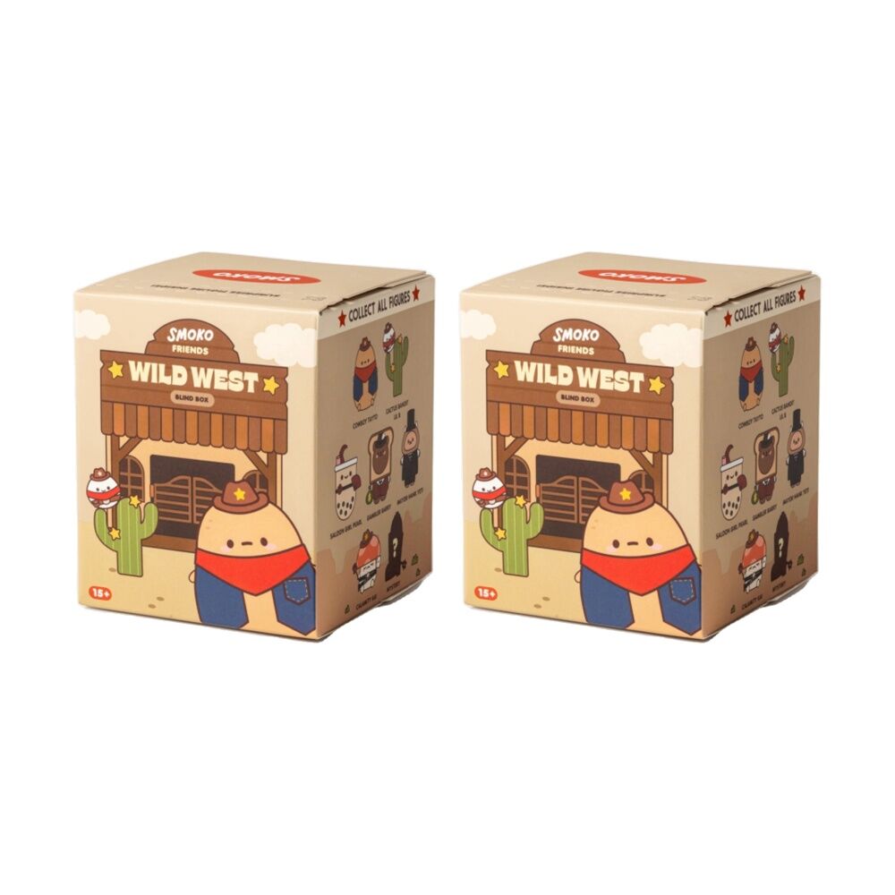 Smoko Friends Wild West Blind Box Toy Collectable Figurine 15Y+ Assorted (2 Pack)