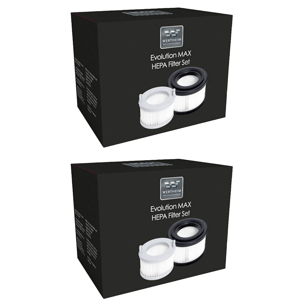 Wertheim Evolution MAX HEPA Filter Attachment for Stick Vacuum Cleaner White (2 Pack)