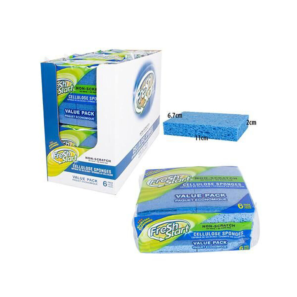 Fresh Start 5x 6pc Non Scratch Dishwashing Sponge Scour Pads Value Pack — image 4