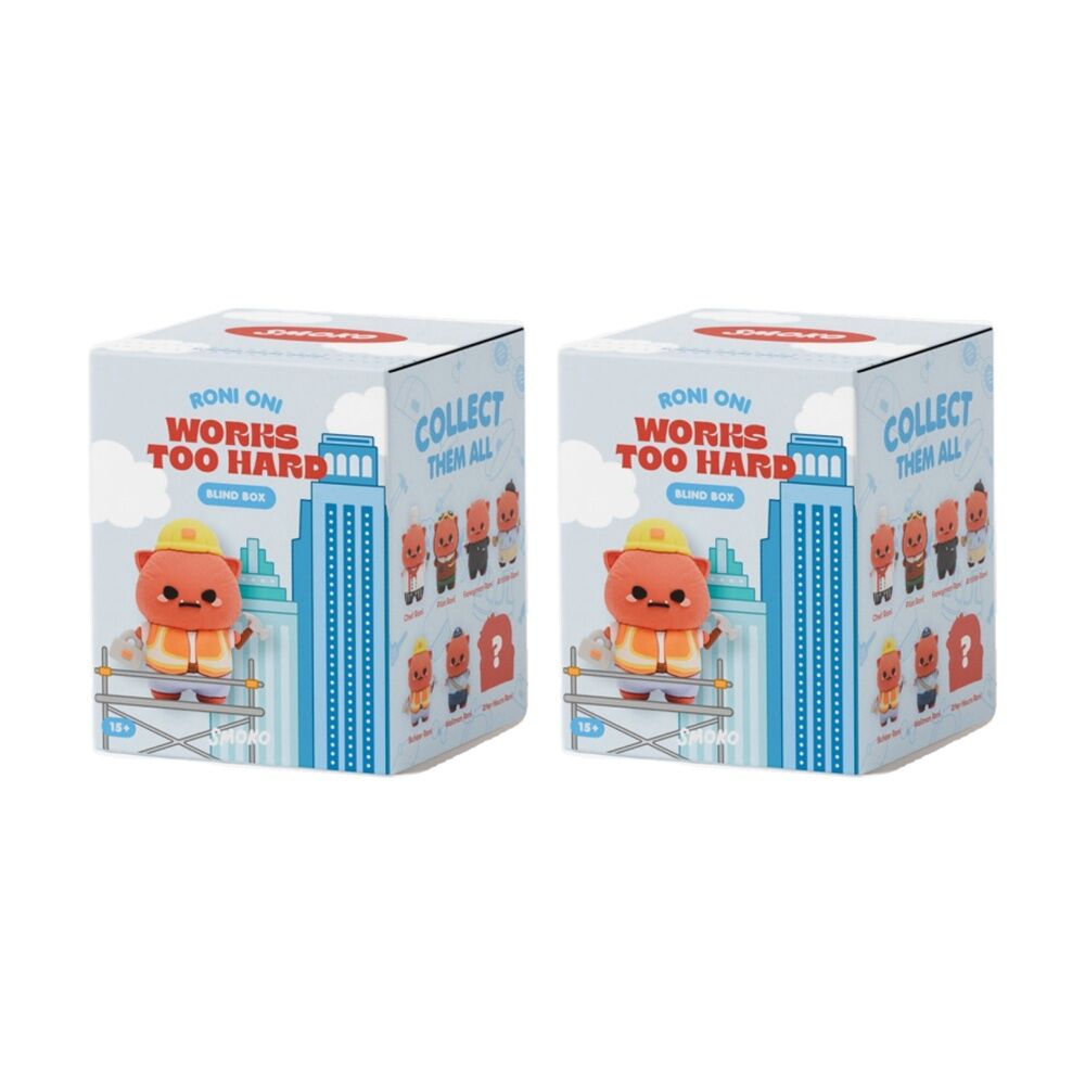 Smoko Roni Oni Works Too Hard Blind Box Toy Collectable Figure 15Y+ Assorted (2 Pack)