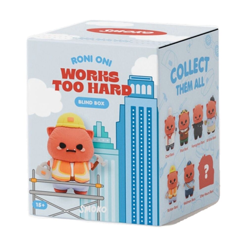 Smoko Roni Oni Works Too Hard Blind Box Toy Collectable Figure 15Y+ Assorted (4 Pack) — image 2