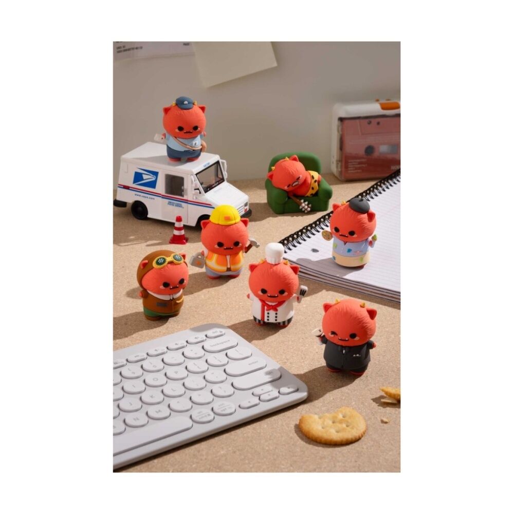 Smoko Roni Oni Works Too Hard Blind Box Toy Collectable Figure 15Y+ Assorted (4 Pack) — image 3