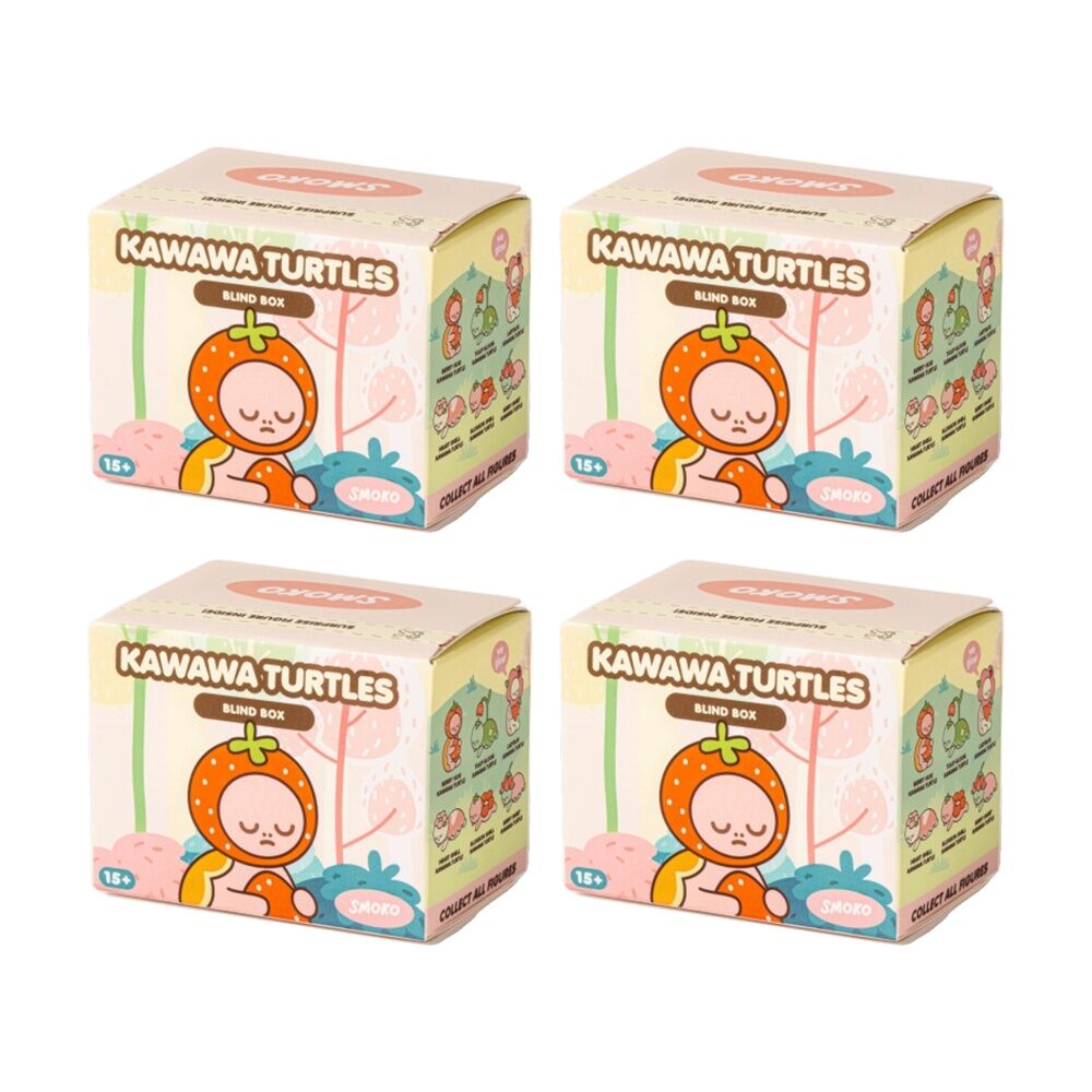 Smoko Kawawa Turtles Blind Box Toy Collectable Figurine 15Y+ Assorted (4 Pack)