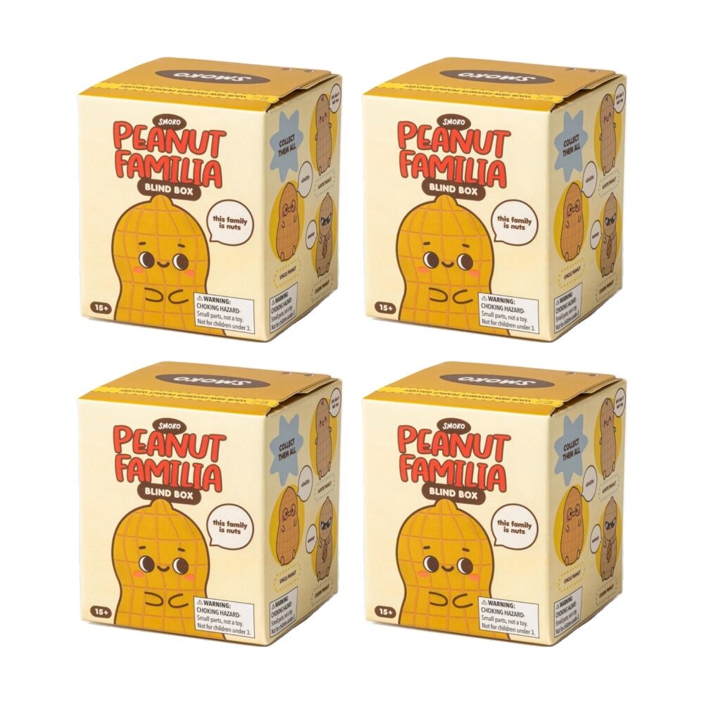 Smoko Peanut Familia Blind Box Toy Collectable Figurine 15Y+ Assorted (4 Pack)