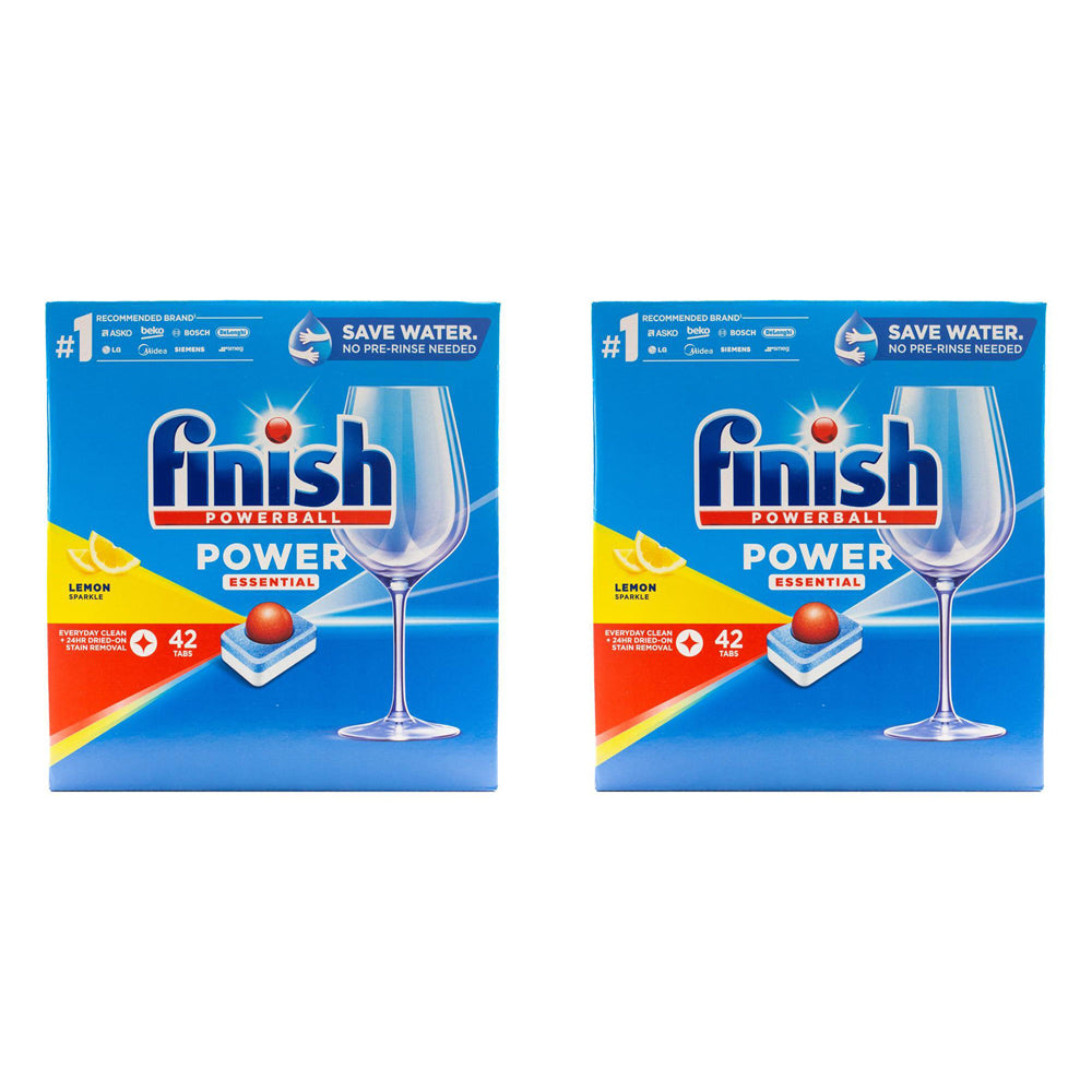 Finish Scented Dishwasher Tablets/Capsules w/ Powerball Lemon Sparkle (84 Pieces)