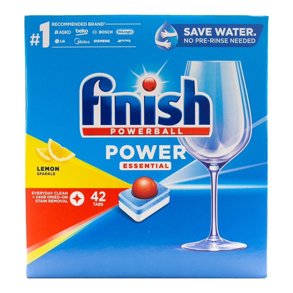 Finish Scented Dishwasher Tablets/Capsules w/ Powerball Lemon Sparkle (84 Pieces) — image 2