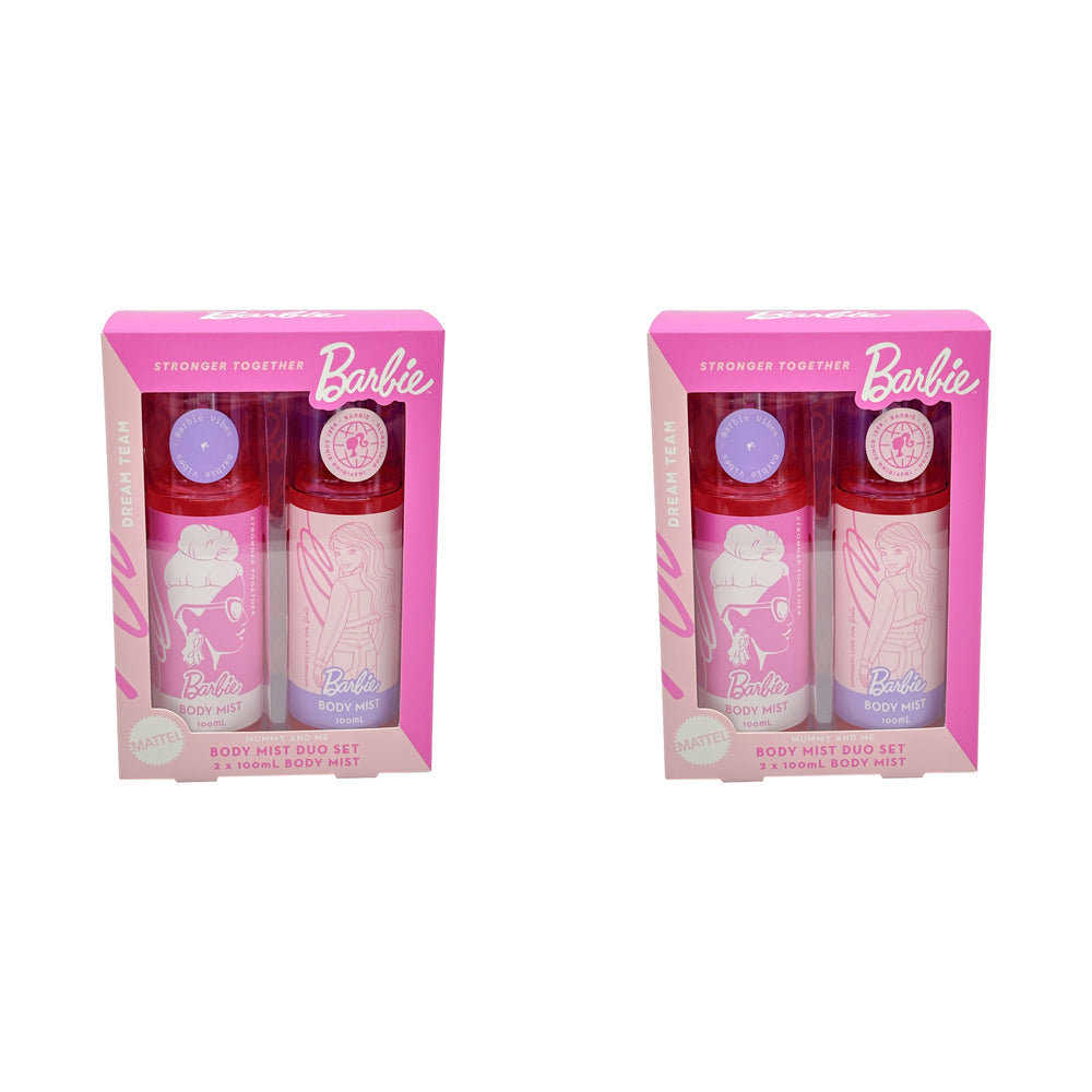 Barbie 2pc Barbie Mummy & Me Range Childrens Body Mist Perfume Duo Set 100ml 6y+ (2 Pack)