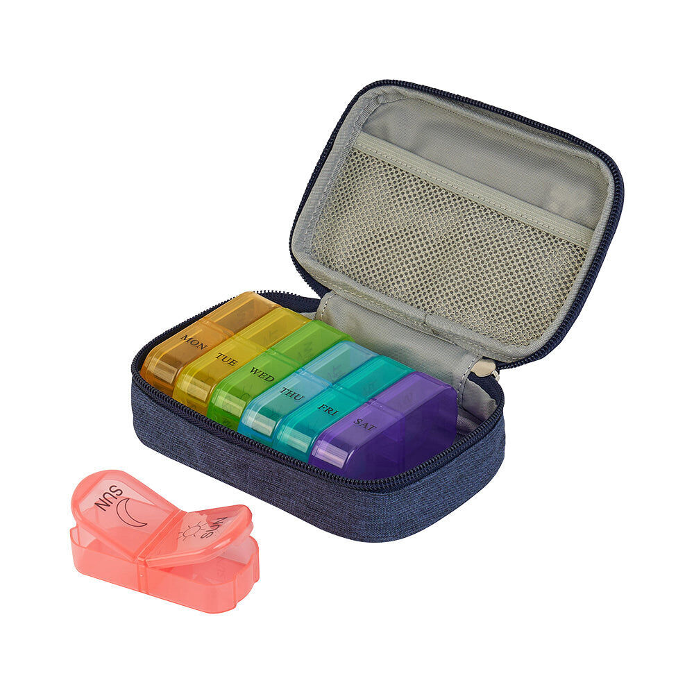 Annabel Trends 15x10cm Navy AT Travel Pill Carrier Organiser Storage — image 2