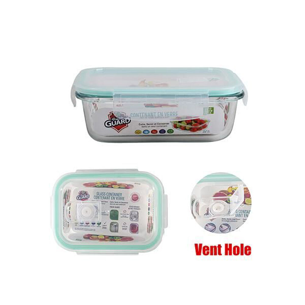 Fresh Guard Microwavable Glass Airtight Food Storage Container 630ml (12 Pack) — image 3