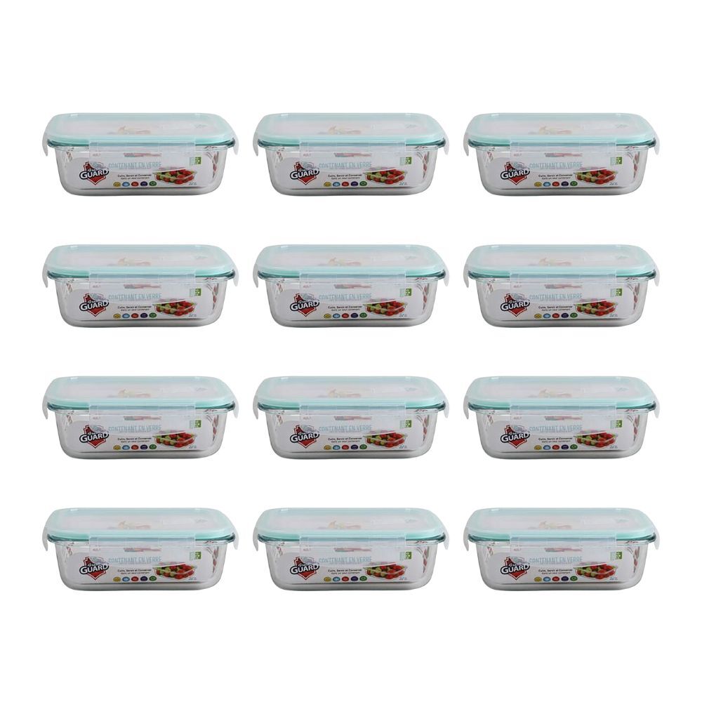 Fresh Guard Microwavable Glass Airtight Food Storage Container 630ml (12 Pack)
