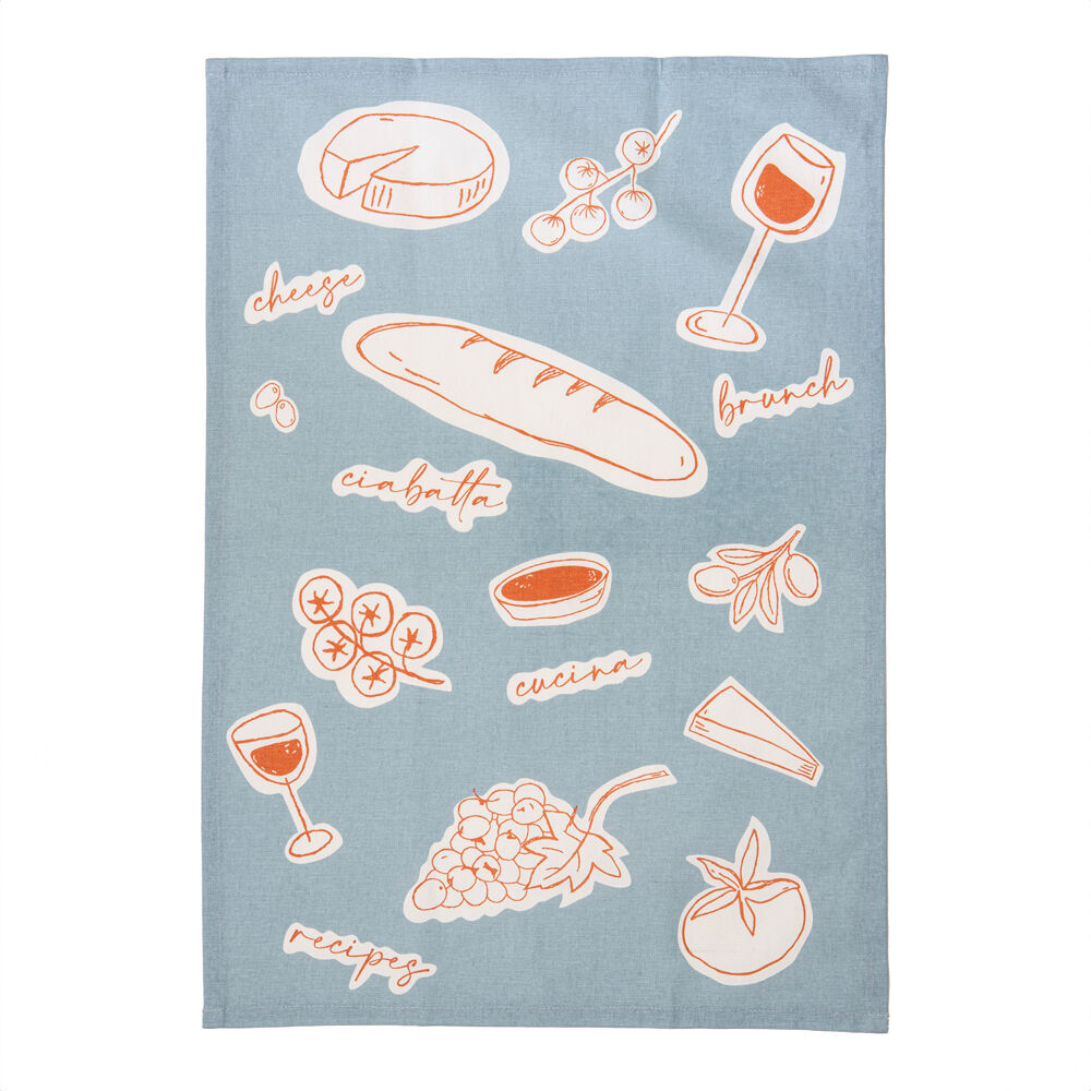 Ladelle 4pc Ladelle a Long Lunch Microfibre Kitchen Towel Dishcloth 65cm Pale Blue (2 Pack) — image 3