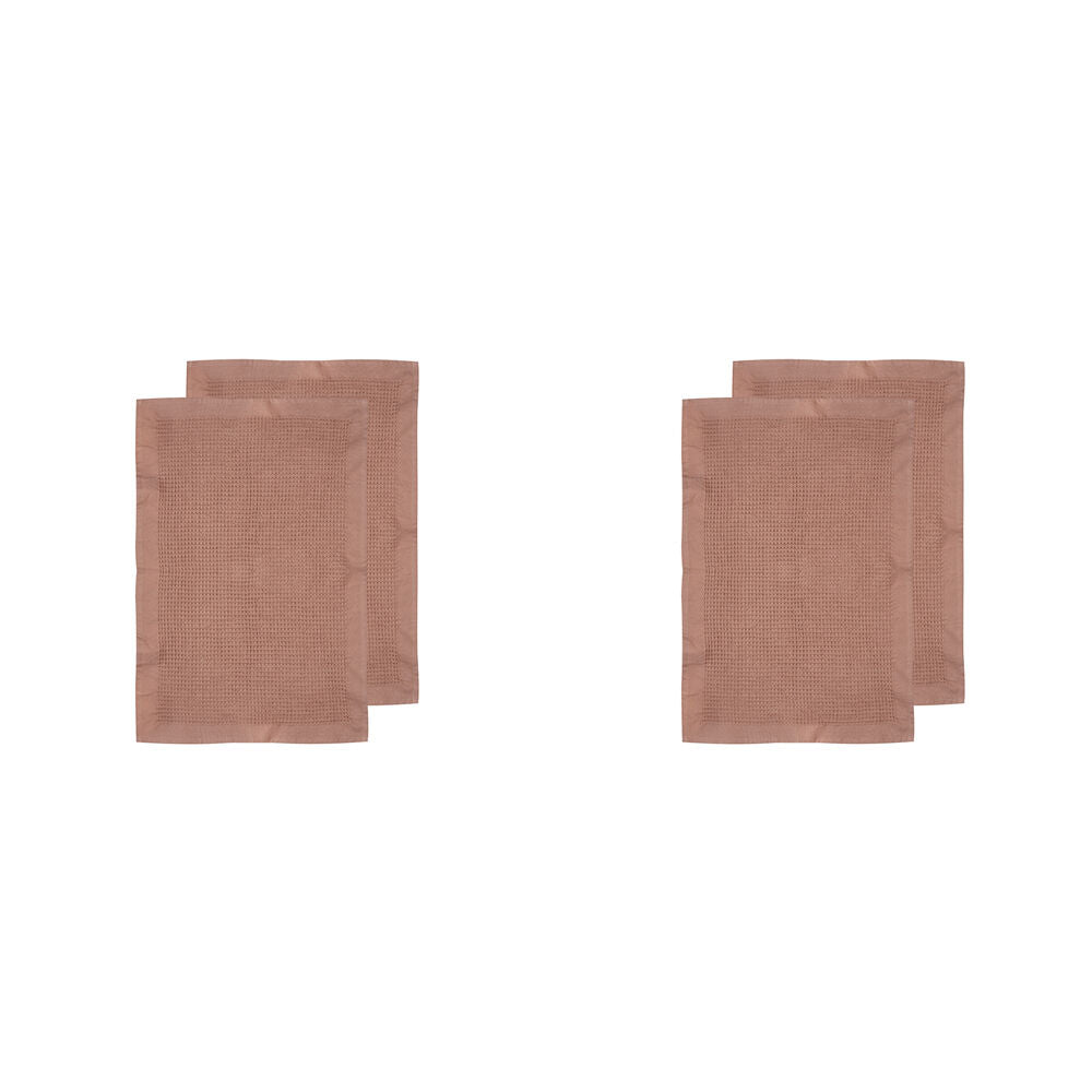 Ladelle 2pc Ladelle Ollie Waffle Weave 100% Cotton Kitchen Towel Reusable Terracotta (2 Pack)