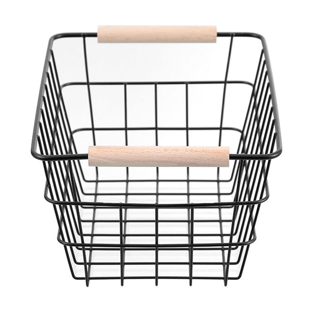 Boxsweden Toska Wire Basket Beech Handle 24.5x18.5x12cm Durable Black — image 2