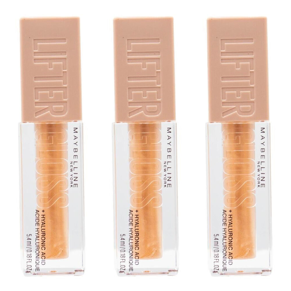 Maybelline Newyork LifterGloss Hydrating Shine Lip Gloss 5.4ml Sun 20 (3 Pack)