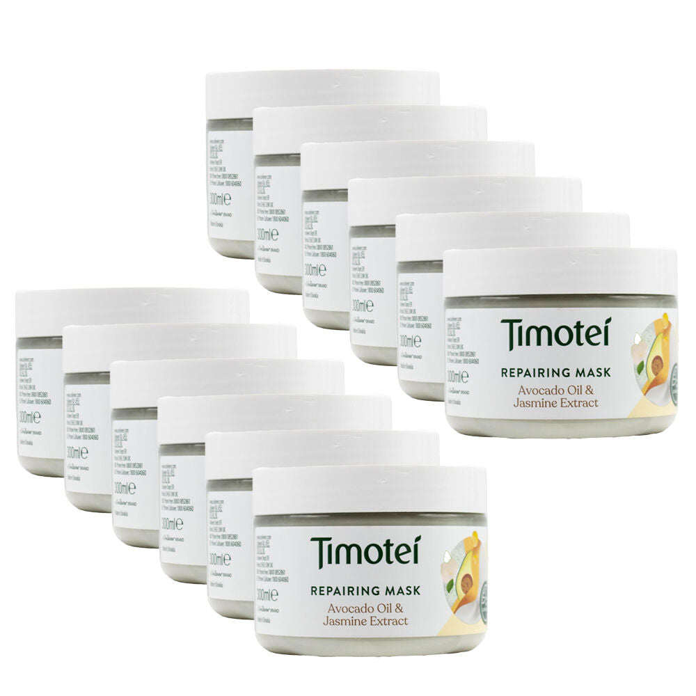 Timotei Repairing Mask Avocado Oil & Jasmine Extract All Hair Types 300ml (12 Pack)