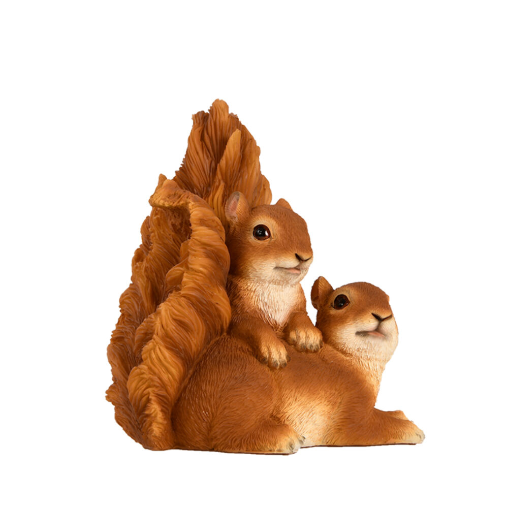 Esschert Design Two Squirrels Statue Garden Decor Animal Ornament Brown — image 2