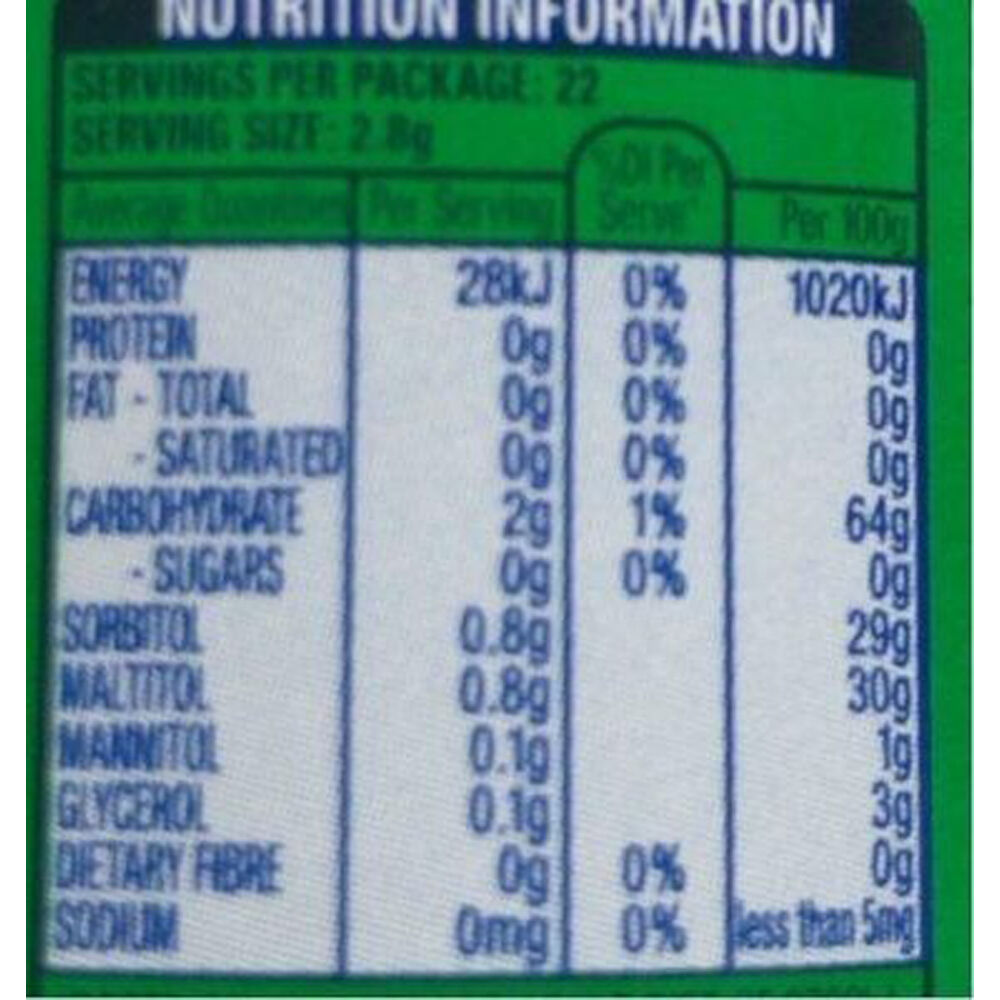 Extra 64g Bottle Confectionery Sugarfree Chewing Gum w/ Spearmint Flavour — image 2