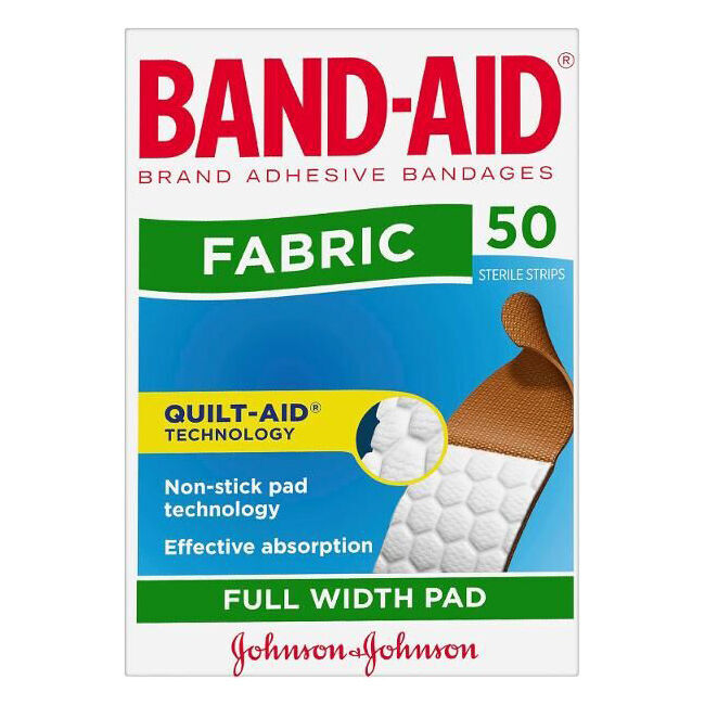 Band-Aid 50pc Band-Aid Brand Adhesive Bandages Fabric Strips Wound Protection (8 Pack) — image 3
