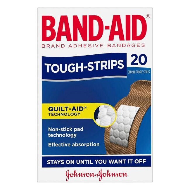 Band-Aid Brand Adhesive Bandages Tough Strips Wound Protection (20 Pieces) — image 2