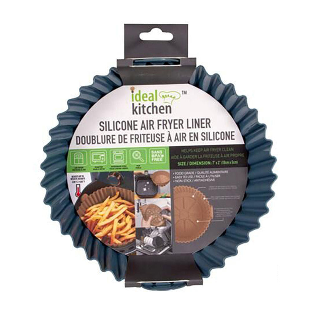 Ideal Kitchen Reusable Silicone Air Fryer Round Liner Assorted 18x5cm