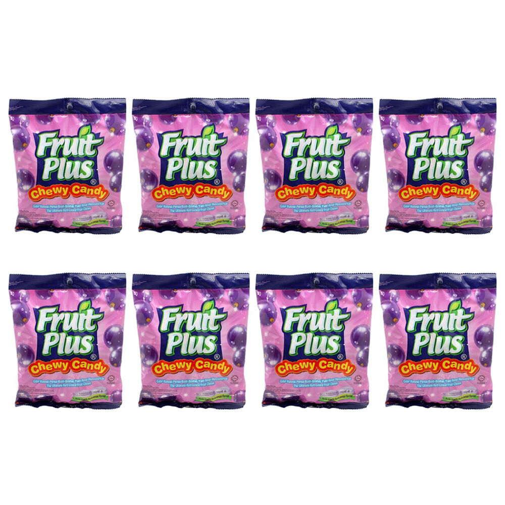 Fruit Plus Kids Soft Chewable Chewy Candy w/ Blackcurrant Flavour 150g Pack (8 Pack)