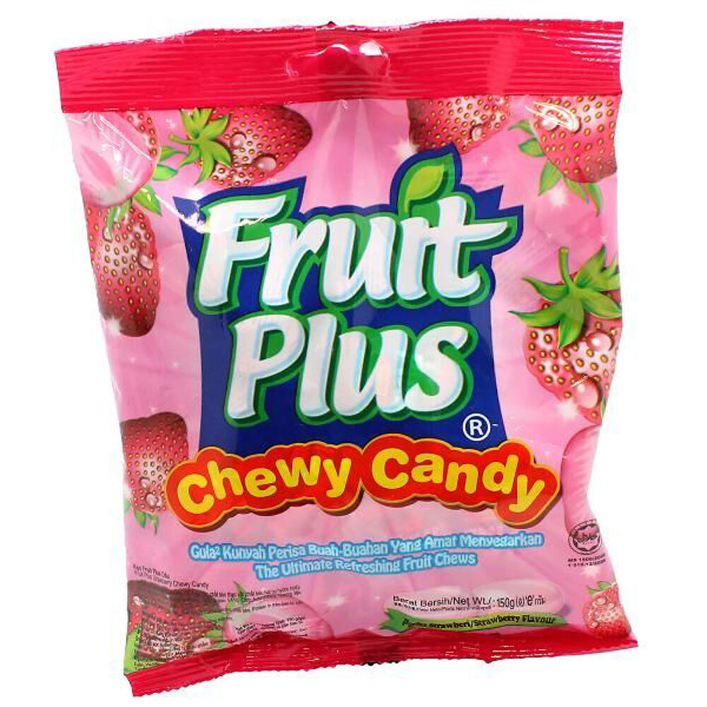 Fruit Plus Kids Soft Chewable Chewy Candy w/ Strawberry Flavour 150g Pack (8 Pack) — image 2