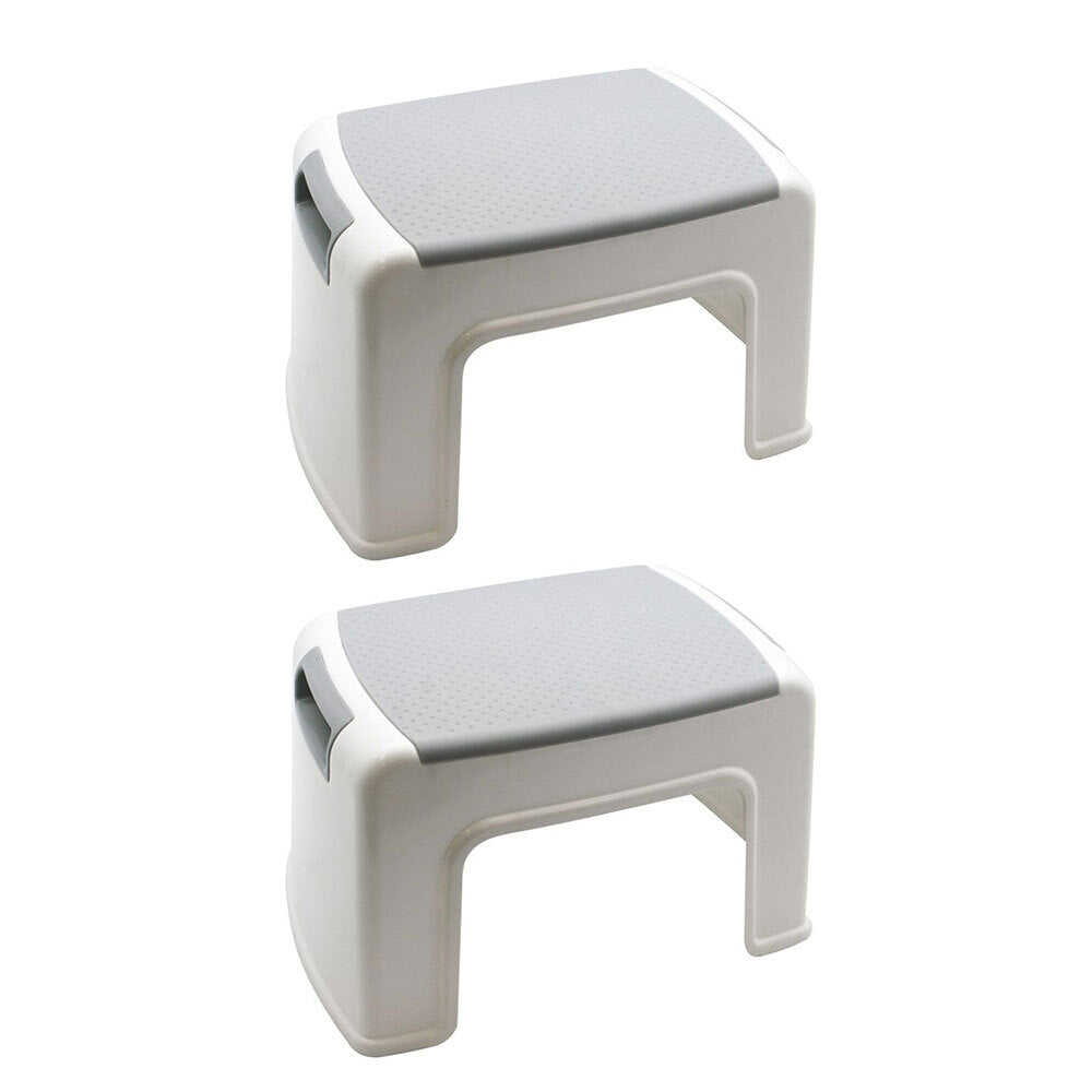Boxsweden Multi-Purpose Single Step Stool - Grey (2 Pack)