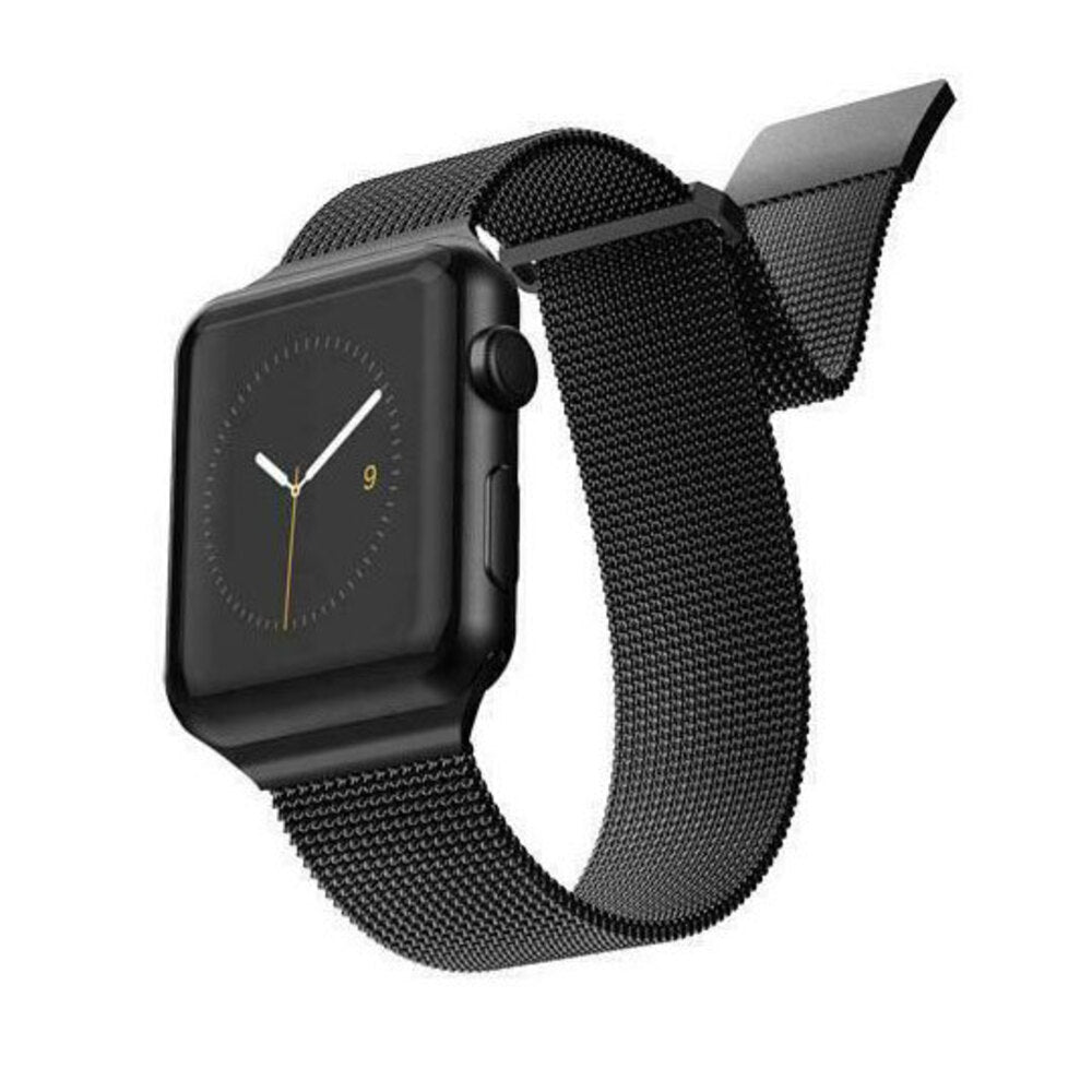 X-Doria 40mm-38mm Apple iWatch Stainless Steel Mesh Wrist Band Watch Strap Black