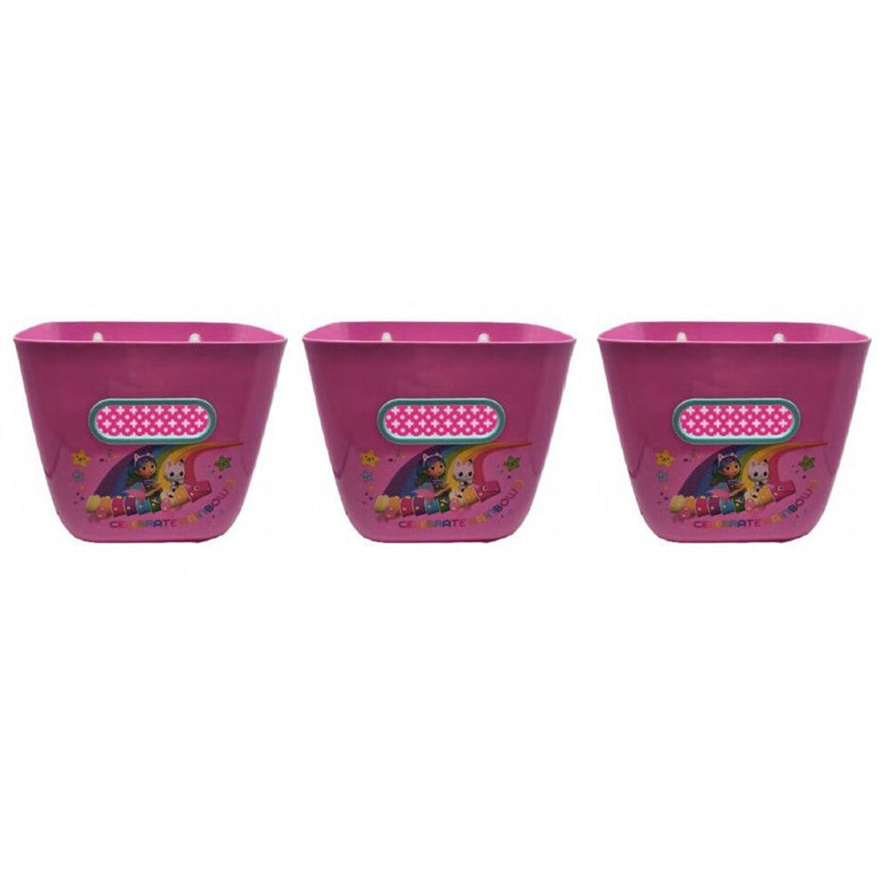 Gabbys Dollhouse Bath Scoop Organiser Kids Bathing Toy Storage Pink (3 Pack)