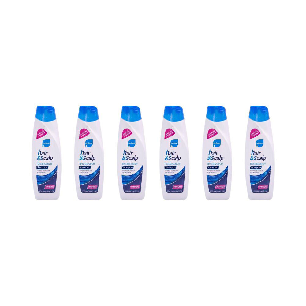 Medipure Hair & Scalp Anti-Dandruff Shampoo 400ml Care For All Types (6 Pack)