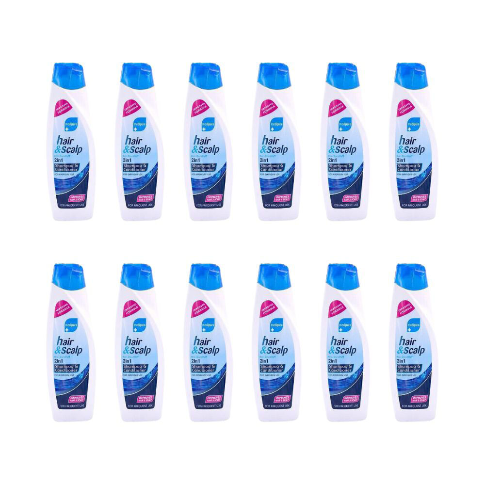 Medipure Hair & Scalp 2in1 Shampoo Conditioner 400ml Anti-Dandruff (12 Pack)