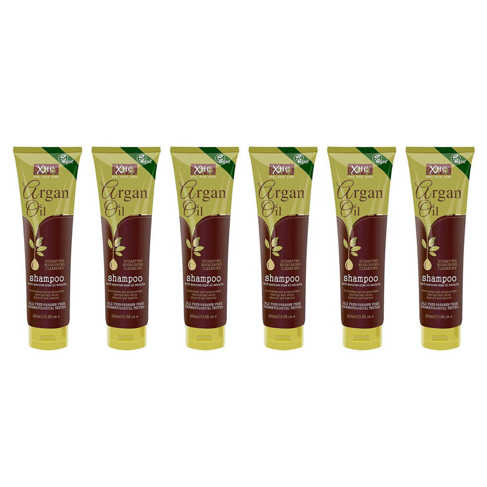 XHC Argan Oil Cleansing Hair Shampoo 300ml Hydrating All Type Nourshing Care (6 Pack)
