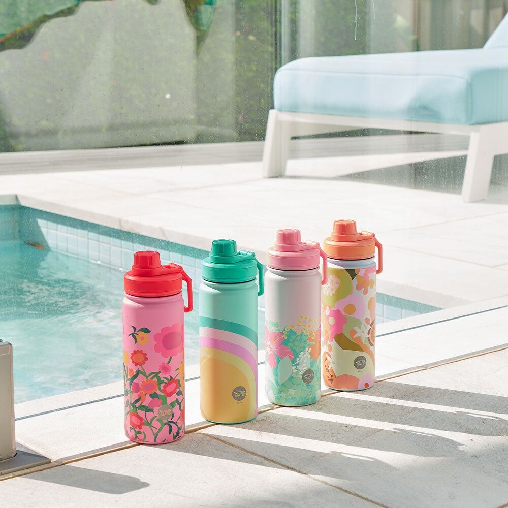 Annabel Trends Watermate 550ml Stainless Steel Bottle Tumbler Pink Banksia (2 Pack) — image 6