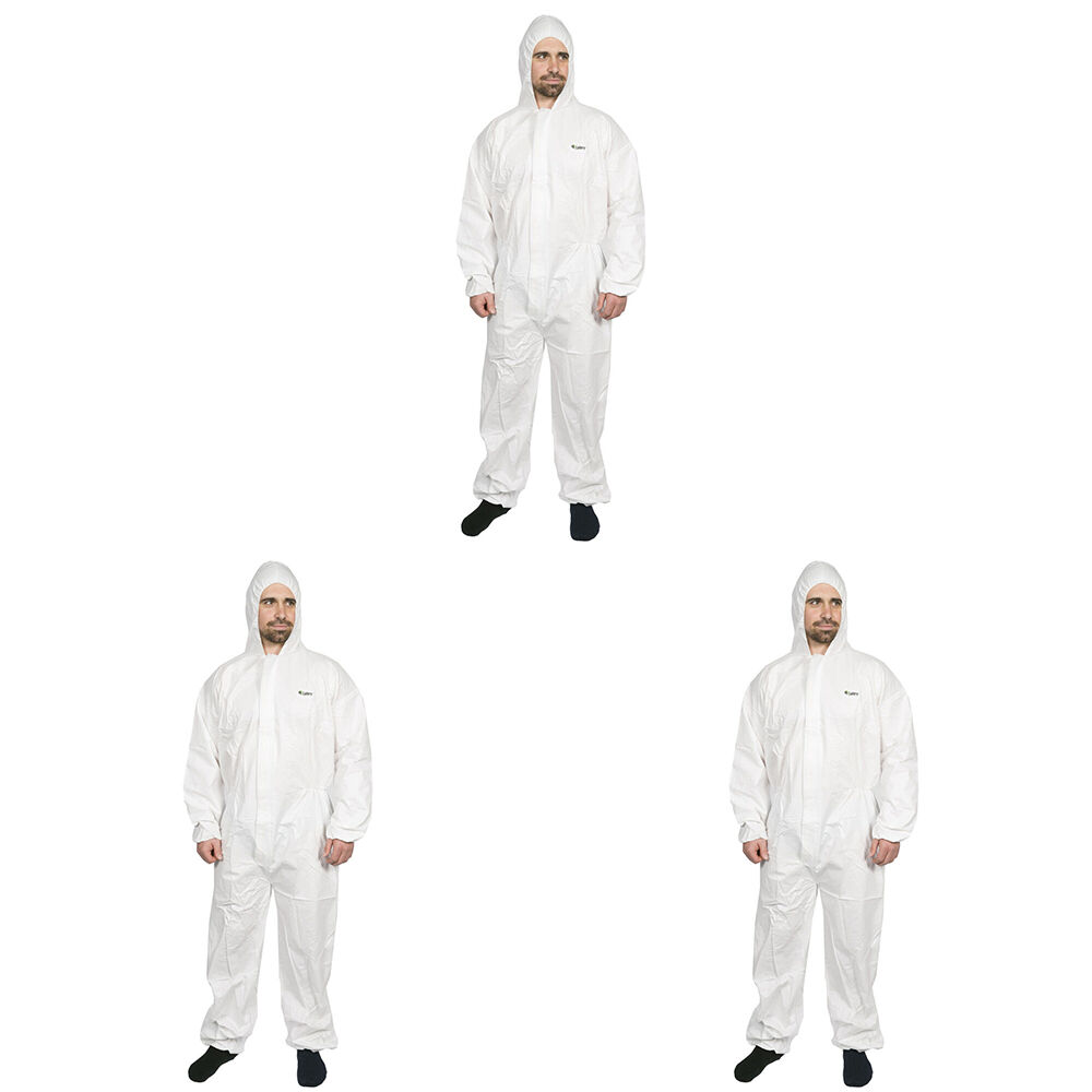 Agboss Hi-Calibre Type 5 And 6 Lightweight PPE Coveralls Large (3 Pack)