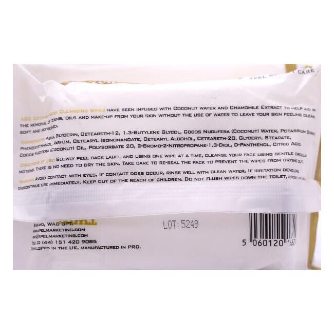 XBC Coconut Water Facial Wet Wipes Tissue Twin Pack Moisturising Makeup Remover — image 4