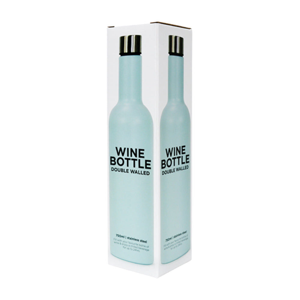 Annabel Trends 750ml Gelato Blue Double Walled Stainless Steel Wine Bottle — image 2