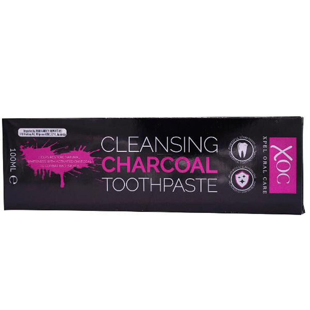 Xoc Cleansing Charcoal Toothpaste w/ Toothbrush 100ml Travel Oral Care (12 Pack) — image 5